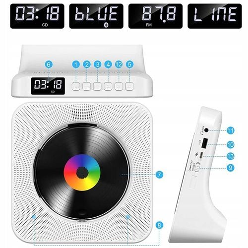 ODTWARZACZ CD PRZENOŚNY RADIO FM ODTWARZACZ CD BIURKOWY GŁOŚNIK na Arena.pl