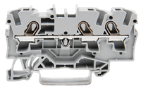 Wago złączka 3-przewodowa przelotowa na szynę DIN 4mm2 2004-1301 1szt