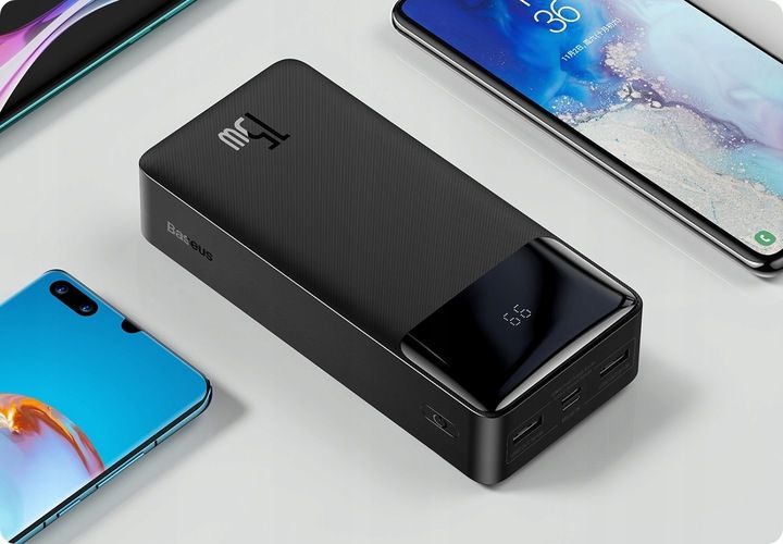 OGROMNY POWERBANK BASEUS 30000MAH 15W PD 3x USB USB-C BEZPIECZNY CE ROHS zdjęcie 5