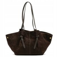 Vera Pelle torebka shopper skóra naturalna zamszowa brązowy
