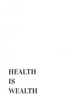 Plakat 60x80cm Z Napisami Nowoczesny Cytat Health Is Wealth