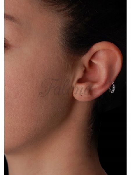 KOLCZYK SREBRNY NA CHRZĄSTKĘ NAUSZNICA PRZEKŁUTE UCHO kn155 zdjęcie 2