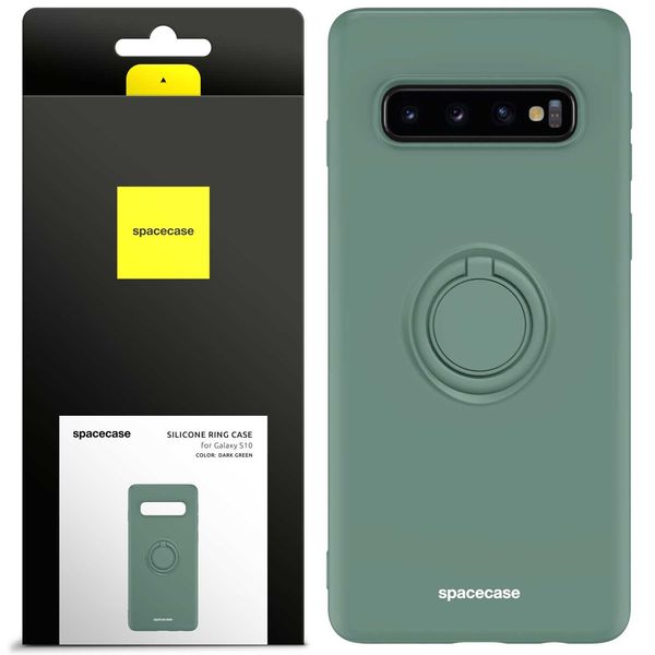 Spacecase Silicone Ring Galaxy S10 dark green zdjęcie 1