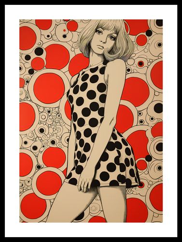 Plakat 29,7x42cm Czerwone Kropki na Arena.pl