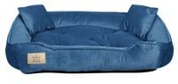 legowisko dla psa kojec 75x65 cm welur niebieski