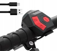 Elektryczny klakson dzwonek rowerowy|120 dB|Wodoodporny IPX4|USB
