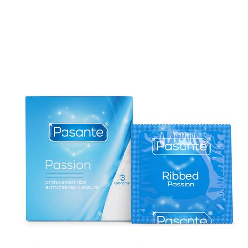 Pasante Ribbed/Passion Condoms  3 Pcs na Arena.pl