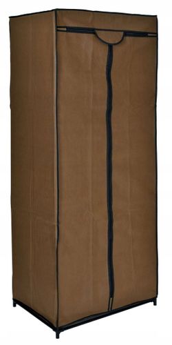 Szafa tekstylna z półką Fela - ciemny brąz na Arena.pl