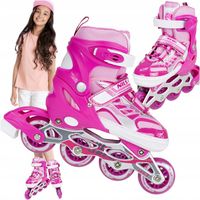 ROLKI REGULOWANE DAMSKIE ŁYŻWOROLKI REKREACYJNE KÓŁKA KAUCZUK 39-42