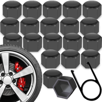 NASADKI NAKŁADKI NA ŚRUBY FELG na klucz 17 black