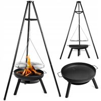 PALENISKO OGRODOWE GRILL OGRODOWY TRÓJNÓG ZE STELAŻEM LEHMANN RUSZT
