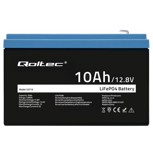 Qoltec Akumulator LiFePO4 12.8V 10Ah 128Wh  BMS na Arena.pl