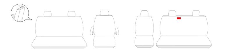 VW T-6 6 os. od 2015 Pokrowce fotele szyte na miarę zdjęcie 6