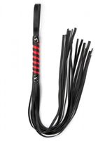 black red long stripe flogger