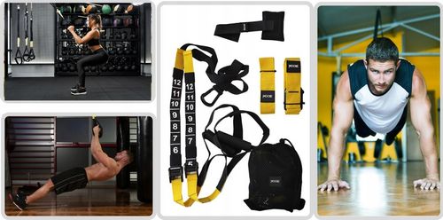 TAŚMY DO ĆWICZEŃ TRX PRO PASY TRENINGOWE PODWIESZANE Z MIARKĄ CROSSFIT HQ na Arena.pl