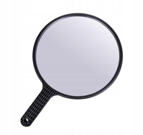 Lustro Lusterko Fryzjerskie Z Rączką Okrągłe Czarne Do Salonu Poniks na Arena.pl