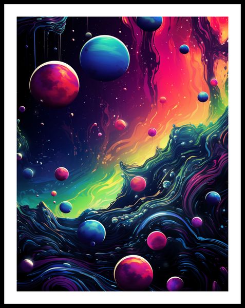 Plakat 50x65cm Kalejdoskop Galaktyk zdjęcie 3