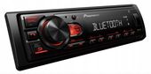 PIONEER MVH-230BT RADIO 1-DIN BT USB FLAC MP3 czerwony kolor AUX