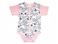 Body całe rozpinane ZUZA z krótkim rękawem r. 80