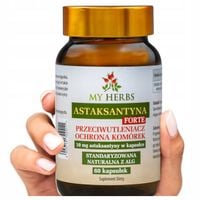 Astaksantyna Forte 10 mg naturalna z alg 60 kapsułek antyoksydant moc