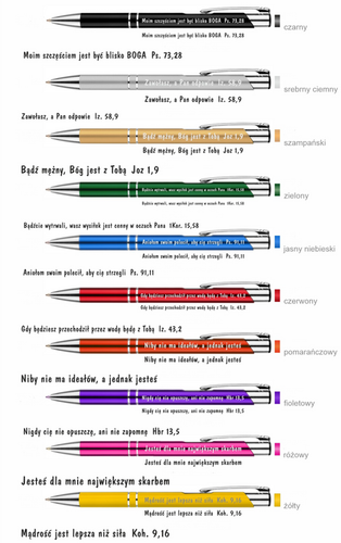 Długopis Moim szczęściem jest być blisko Boga ... czarny na Arena.pl