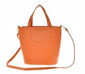 Laura Biaggi - torebka shopper skóra naturalna pomarańczowy TS 66-6360