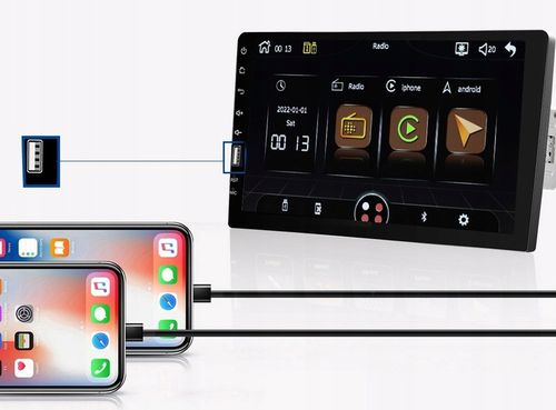 RADIO SAMOCHODOWE 1 DIN 9 CALI BT EKRAN DOTYKOWY MIRROR LINK CARPLAY USB na Arena.pl