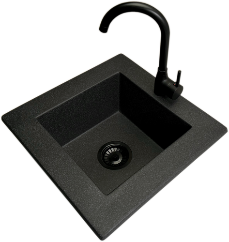 Zlewozmywak jednokomorowy FRENIT 12 grafit + bateria LUNA na Arena.pl