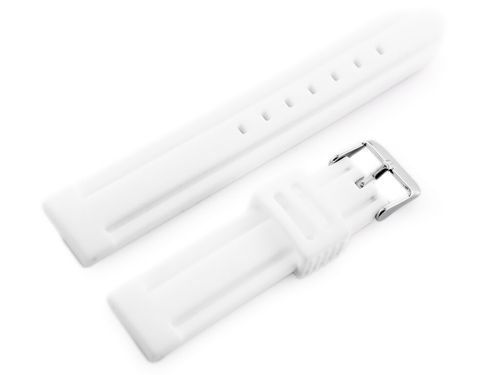 Pasek gumowy do zegarka U09 - biały - 24mm na Arena.pl