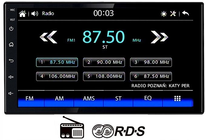 RADIO 2 DIN ANDROID AUTO CARPLAY RDS USB AUX SEAT LEON 2004-2012 zdjęcie 2