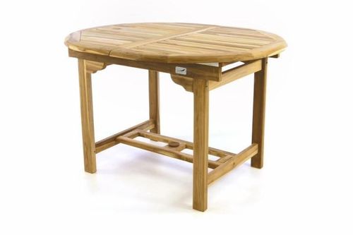 Stół ogrodowy wykonany z drewna tekowego DIVERO - 120/170 cm na Arena.pl