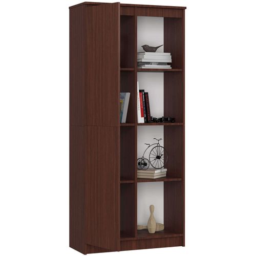 REGAŁ BIUROWY R 80 cm CLP 1 DRZWI 4 PÓŁKI WENGE na Arena.pl