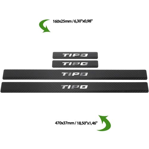 Listwa progowa FIAT TIPO MK2 Stal nierdzewna 304 carbon 4szt na Arena.pl