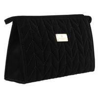 organizer na kosmetyki w kolorze czarnym z wewnętrznymi kieszonkami