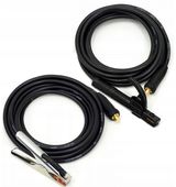 Kable przewody spawalnicze 25mm2 Elektroda MMA Masa 200A 8m zestaw