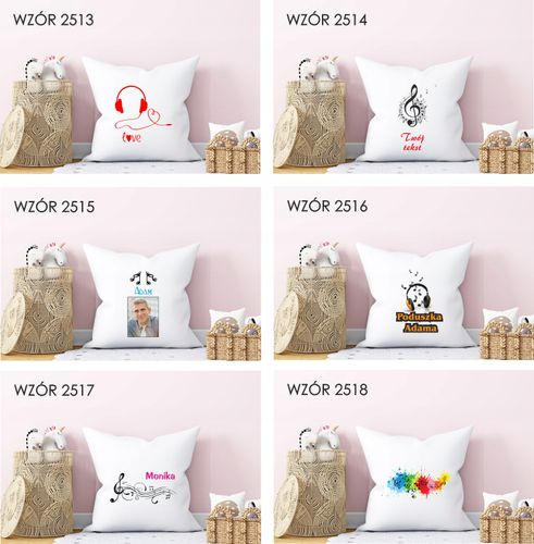 Poduszka z nadrukiem PREZENT twój tekst NUTY na Arena.pl