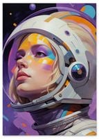 Plakat cyfrowy do wydruku astronautka