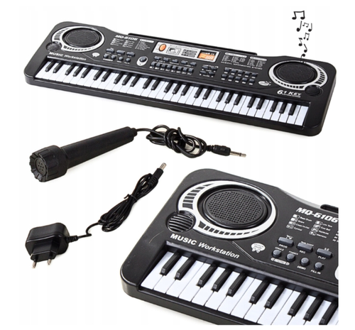 Keyboard pianino elektr. + mikrofon PI4 61 klawiszy na Arena.pl