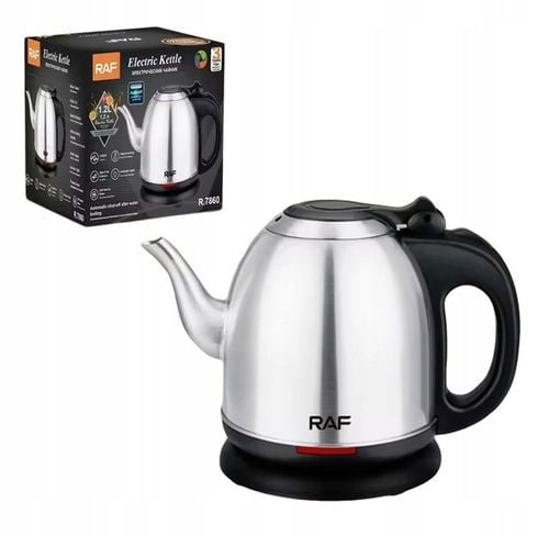 CZAJNIK ELEKTRYCZNY MAŁY 1,2l 1350W INOX SREBRNY STALOWY RETRO KONEWKA na Arena.pl