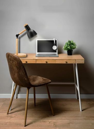 Lampka Na Biurko Do Czytania Drewniana E27 Stojąca + Podwójna na Arena.pl