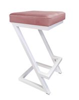 Hoker krzesło barowe ZETA LOFT METAL podstawa biała MG58