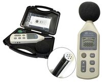 SONOMETR MIERNIK NATĘŻENIA POZIOMU DŹWIĘKU, HAŁASU DECYBELOMIERZ Z WALIZKĄ
