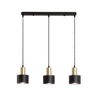 Lampa sufitowa loftowa metalowa wisząca AT36-3SZ-Black+Gold