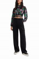 Desigual bluzka długi rękaw fason klasyczny rozmiar M