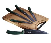 zestaw 5 noży kuchennych z deską berlinger haus bh-2551 emerald