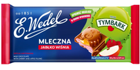 WEDEL CZEKOLADA 100G MLECZNA Z NADZIENIEM WIŚNIA JABŁKO
