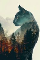 Plakat 30x45cm Koci Duch Lasu