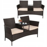 KRZESŁA OGRODOWE STOLIK ŁAWKA NA TARAS BALKON DO OGRODU DWUOSOBOWA SOFA