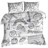 Pościel 3D satyna bawełniana 140x200cm PARYŻ