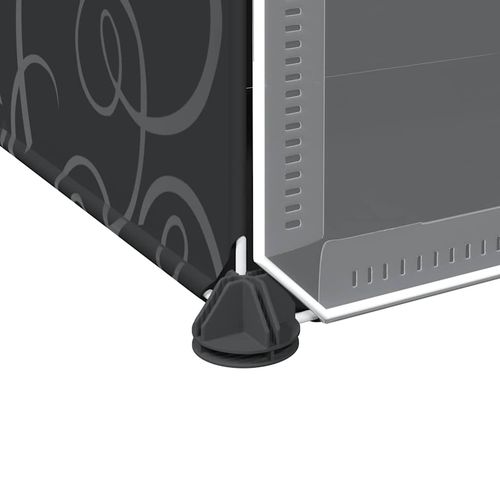 Regał kostkowy z 8 przegrodami i drzwiczkami, czarny, PP na Arena.pl